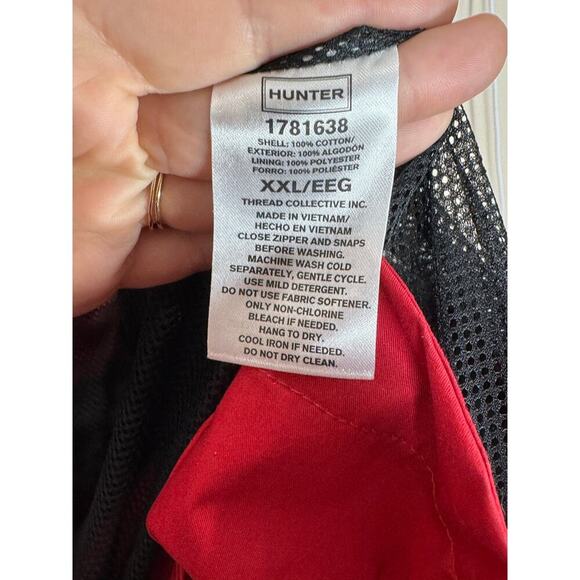 HUNTER Women's Red Adela Classic Waterproof Rain Jacket Plus Size XXL - Picture 13 of 14